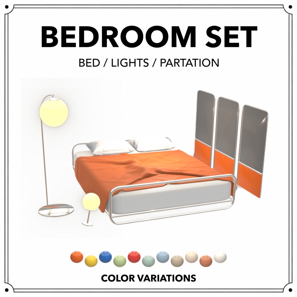 【VRChat向け家具】RETROPOP INTERIOR PACK