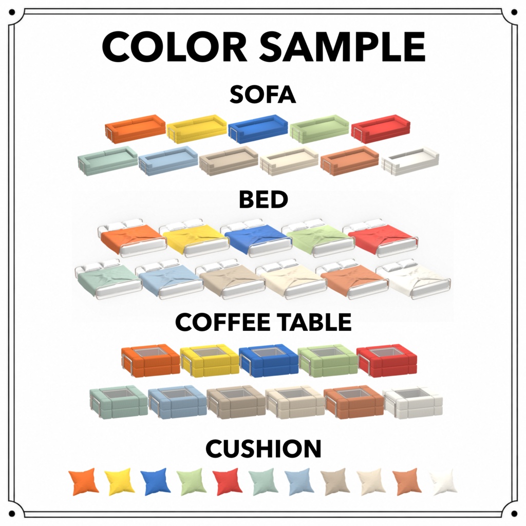 【VRChat向け家具】RETROPOP INTERIOR PACK