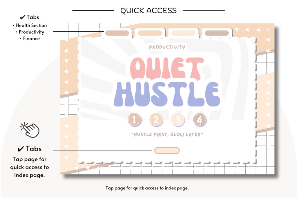 ほっこりカフェラテのデジタルプランナー(68ページ)|かわいいバリスタ風