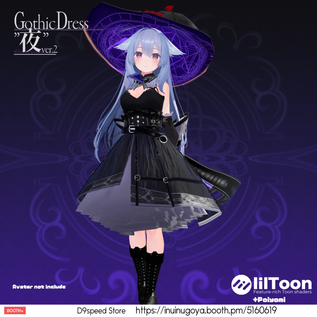 【11アバター】Gothic Dress"夜" V2
