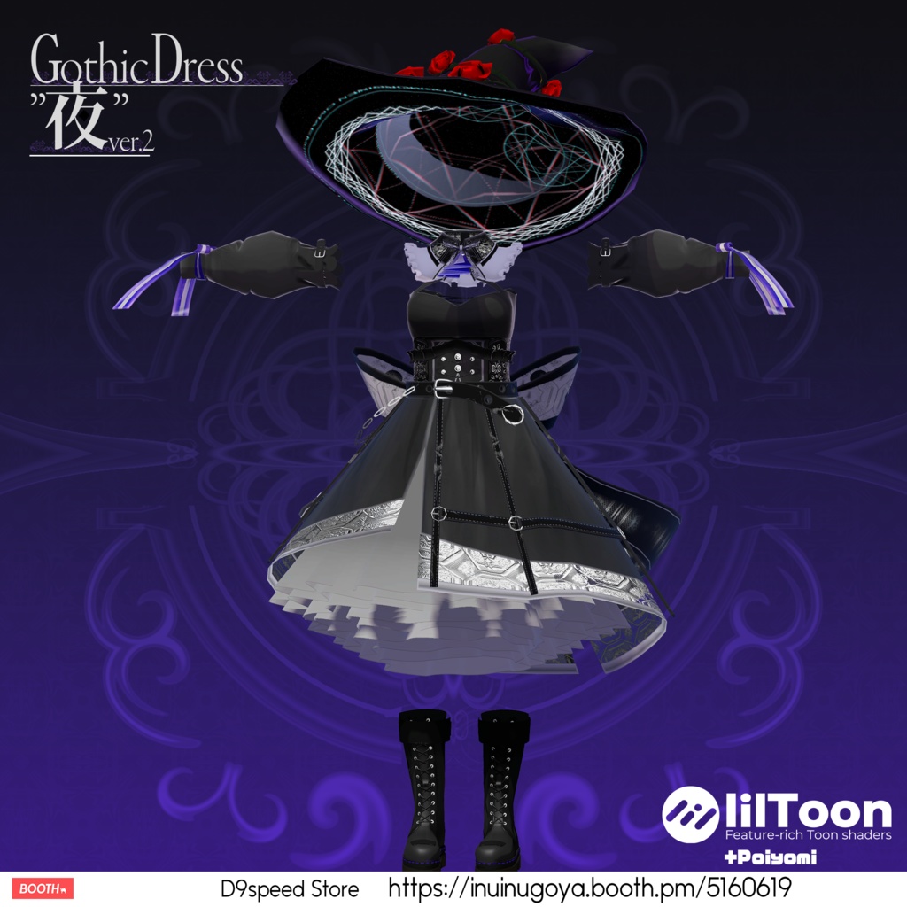 【11アバター】Gothic Dress"夜" V2