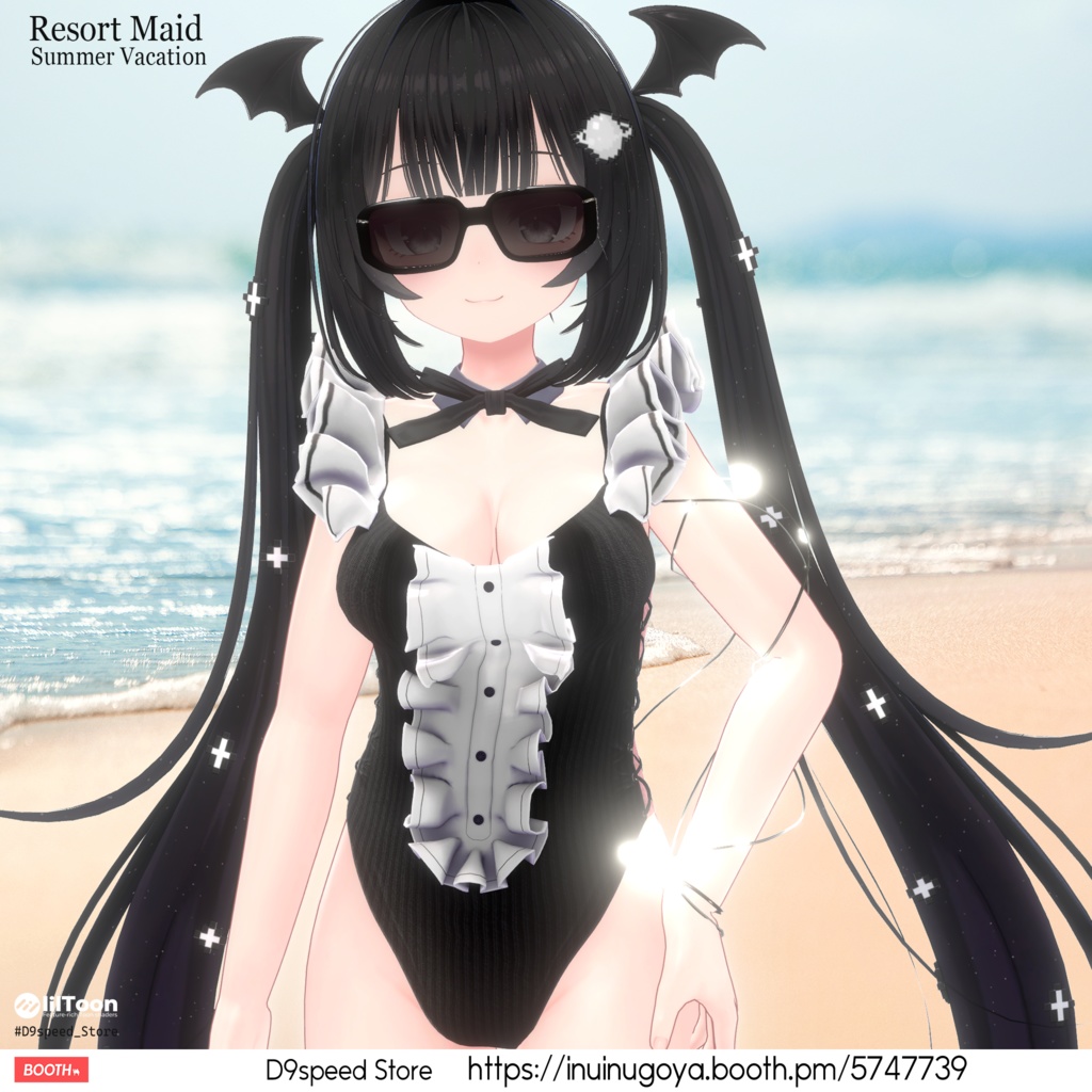 【16アバターくらい対応水着】Resort Maid Summer Vacation リゾートメイド夏休み