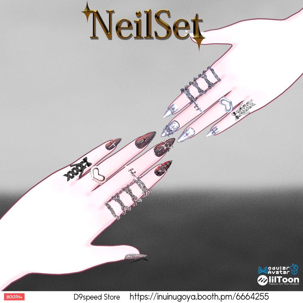 【25アバター対応】Nail Set No.01