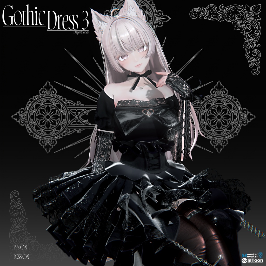 🎃【ハロウィンセール中 10/27～11/8】🎃【10アバター対応】GothicDress 3 