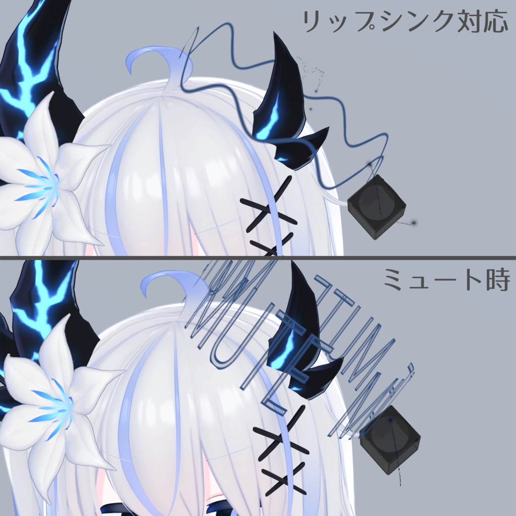 【VRChat向けギミック】VocaRing(リップシンク, オーディオリンク対応)【MA対応】