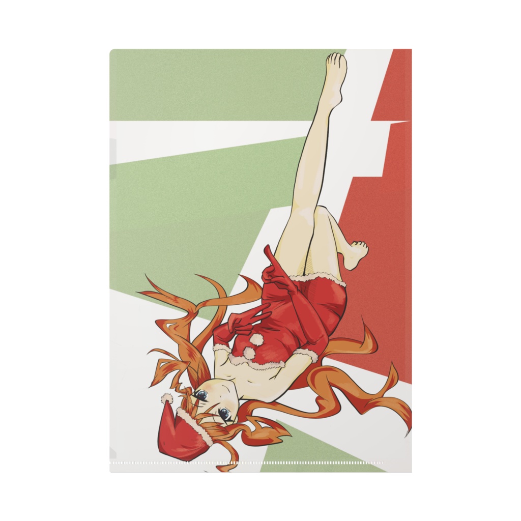 クリアファイル 正月用、クリスマス用イラスト