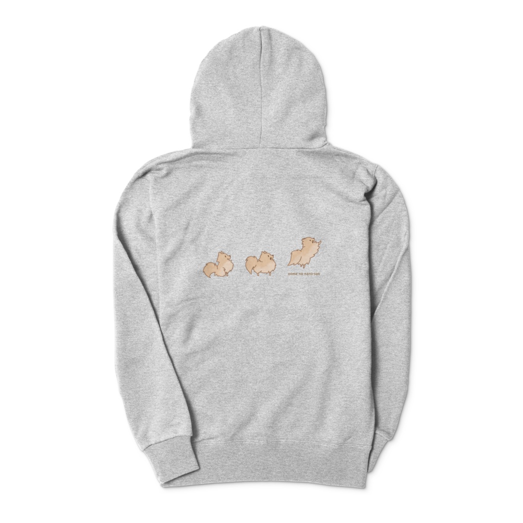 なのさんジップパーカー(両面/グレー)