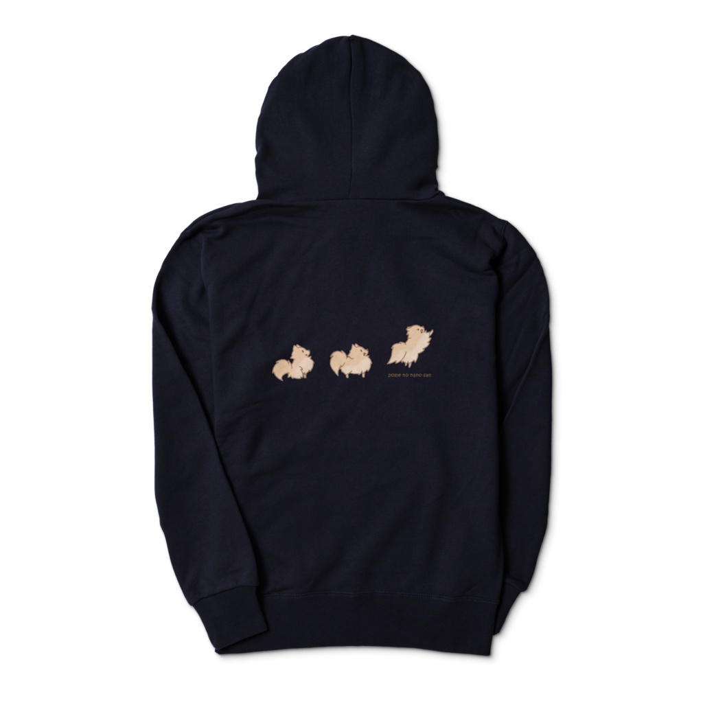 なのさんジップパーカー(両面/ネイビー)