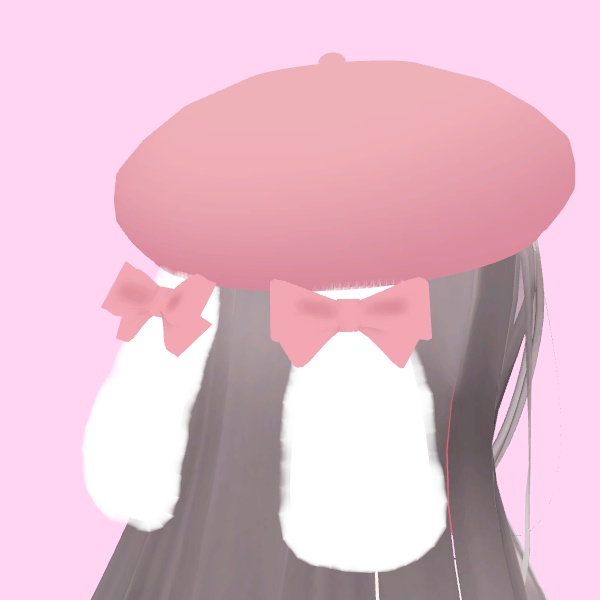 【VRChat想定】うさみみベレー帽