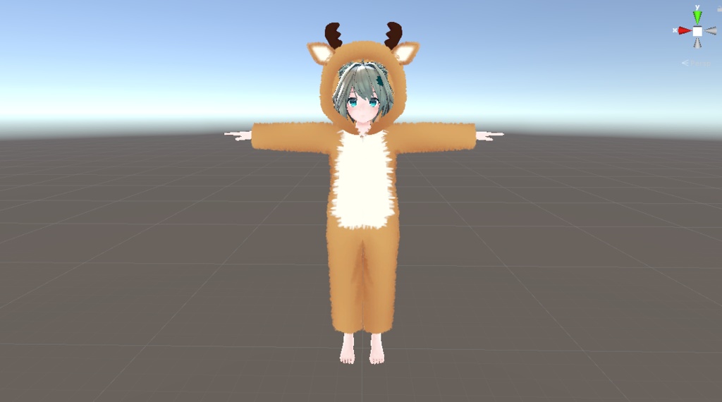 【VRChat想定】ミーシェ対応 トナカイのきぐるみ【クリスマス衣装】