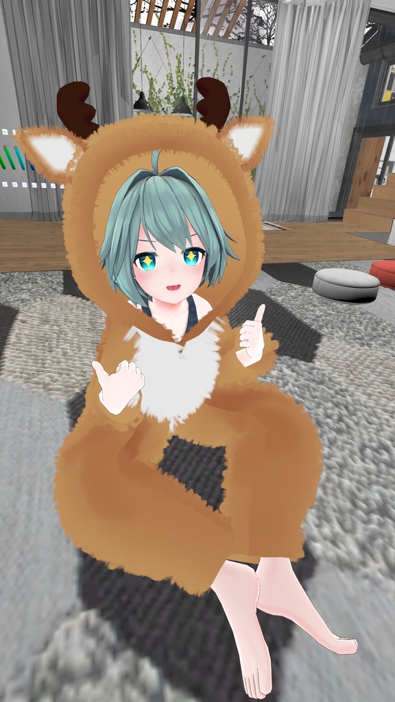 【VRChat想定】ミーシェ対応 トナカイのきぐるみ【クリスマス衣装】