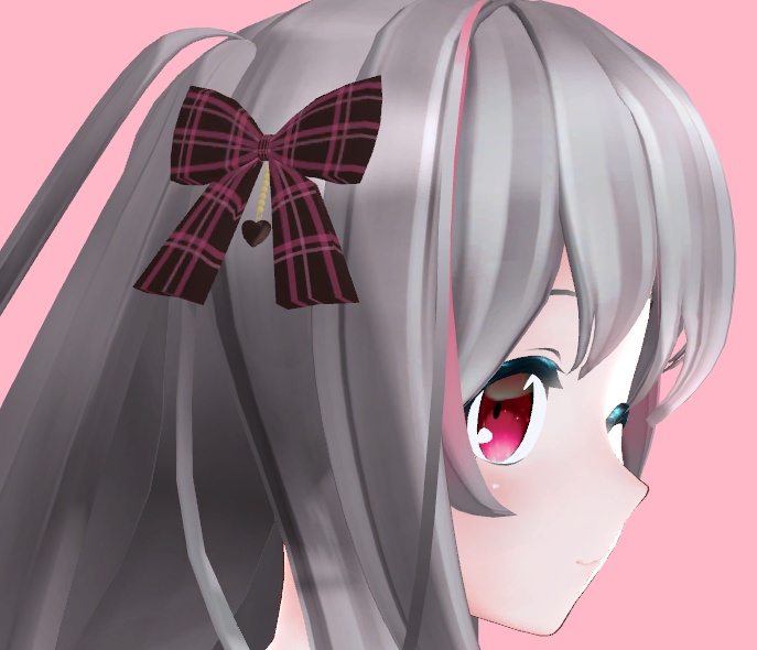 【VRChat想定】チョコレートふうヘアリボン&ピアス【アクセサリー】