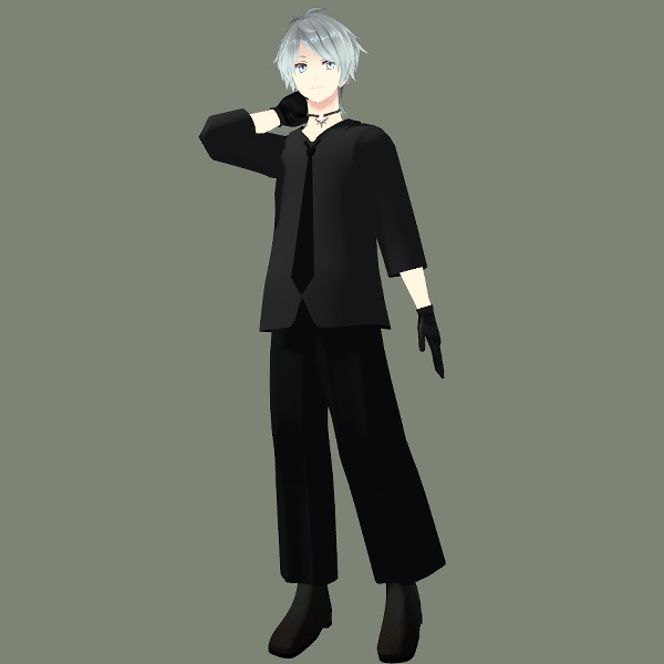BLACKコーデ-Alu-【VRchat想定】