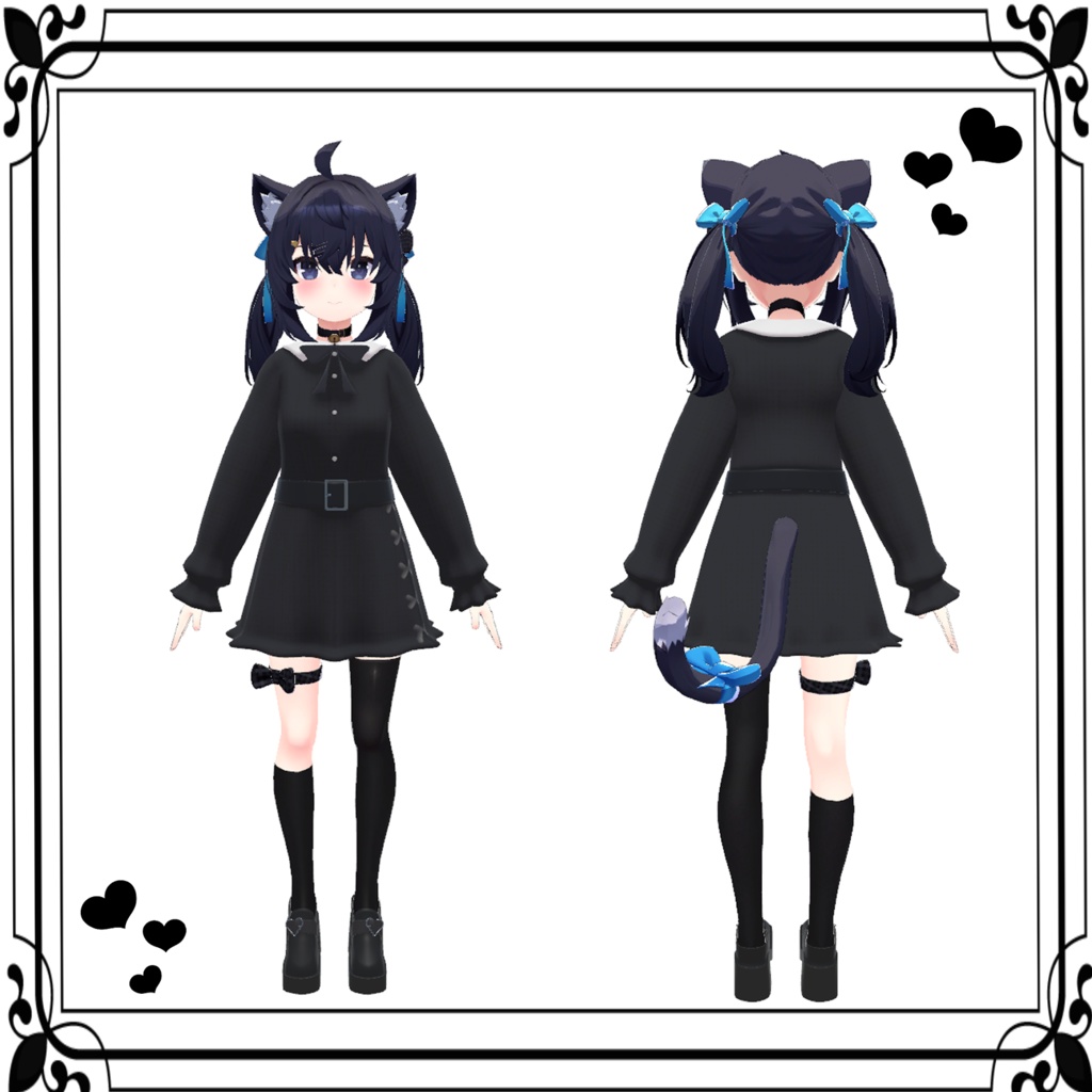 【セフィラちゃん対応】病みかわ♥バックルベルト付きリボンワンピース