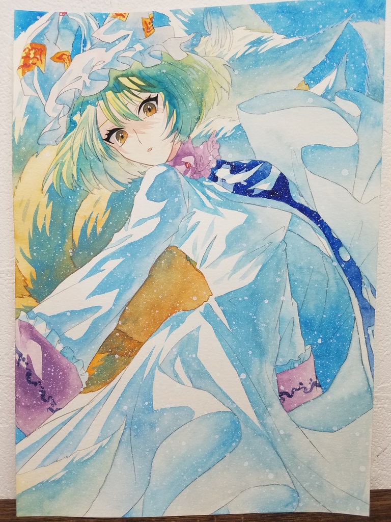 手描きイラスト 同人 原画 透明水彩 版権 東方プロジェクト 東方project アナログ 7種類 Potato Booth