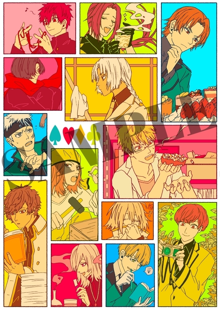 デジタルイラスト オリジナル トランプ擬人化シリーズ ステッカー シール シート売り