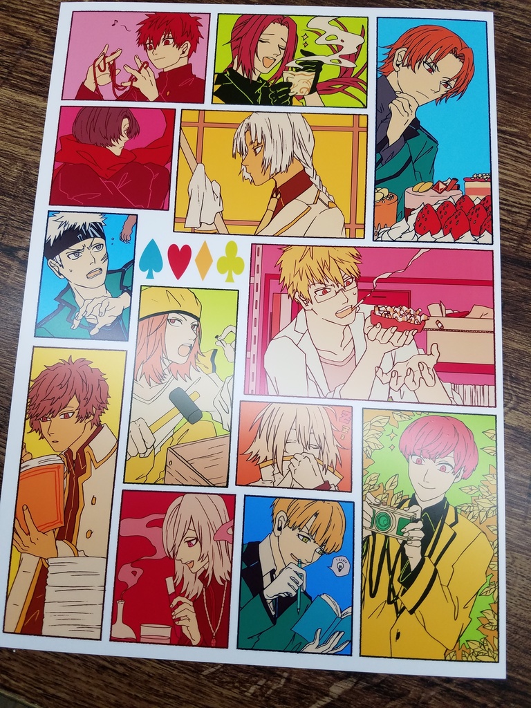 デジタルイラスト オリジナル トランプ擬人化シリーズ ステッカー シール シート売り