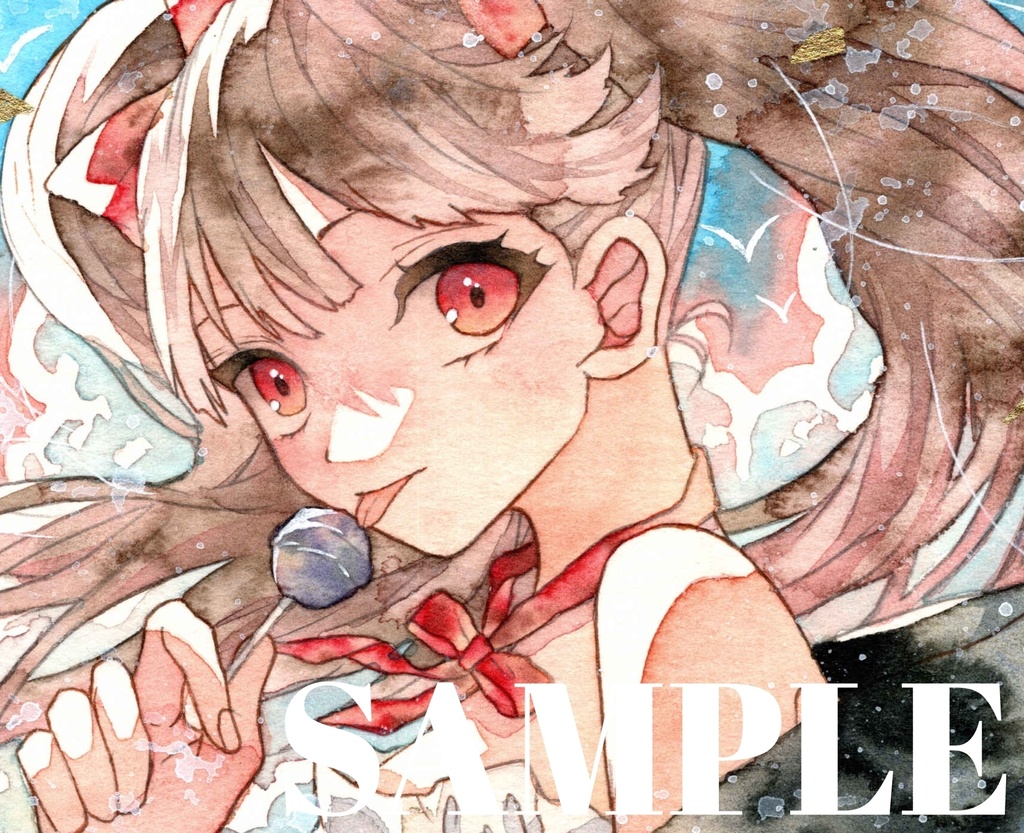 B5サイズオリジナル手描きイラスト 女の子 日本全国 送料無料