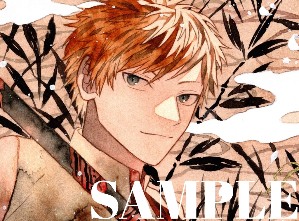 手描きイラスト オリジナル ◆十二支シリーズ◆ 「寅」 原画 創作 男の子 A4サイズ 透明水彩