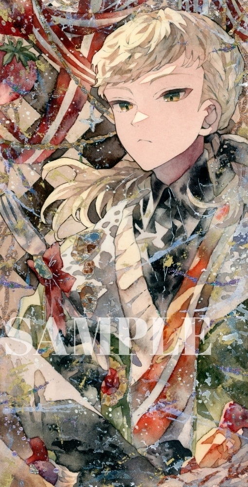 手描きイラスト オリジナル 「毒舌審査員」 原画 男の子 青年 創作 変形サイズ 透明水彩