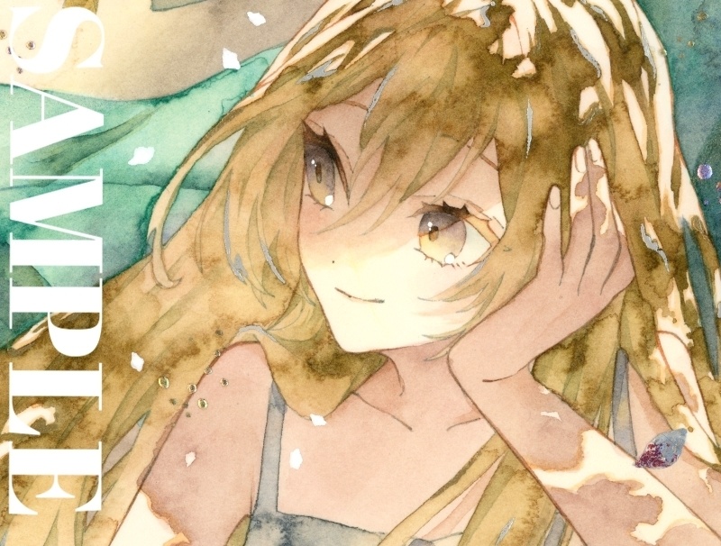 手描きイラスト オリジナル 「窓を開けたら」 原画 創作 女の子 変形サイズ 透明水彩