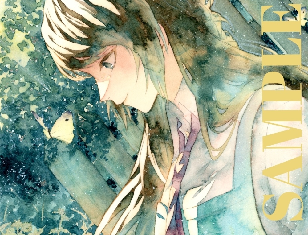 手描きイラスト オリジナル 「朝の光を浴びながら」 原画 創作 女の子 A4サイズ 透明水彩