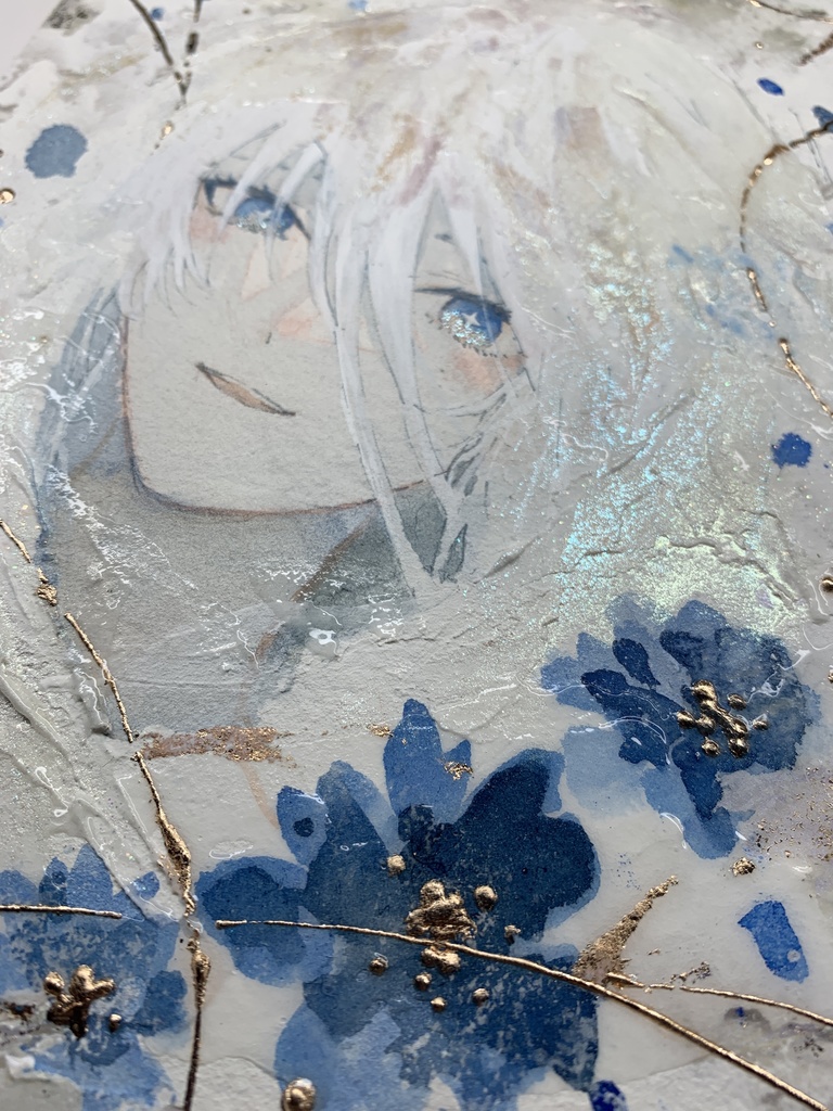 オリジナル 手描きイラスト 女の子 「光に満ちて」 アクリル板 A5サイズ 透明水彩