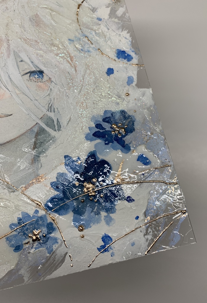 オリジナル 手描きイラスト 女の子 「光に満ちて」 アクリル板 A5サイズ 透明水彩