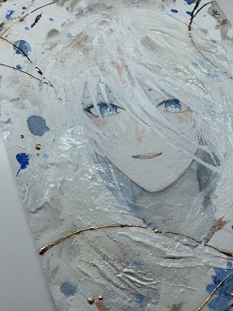 オリジナル 手描きイラスト 女の子 「光に満ちて」 アクリル板 A5サイズ 透明水彩