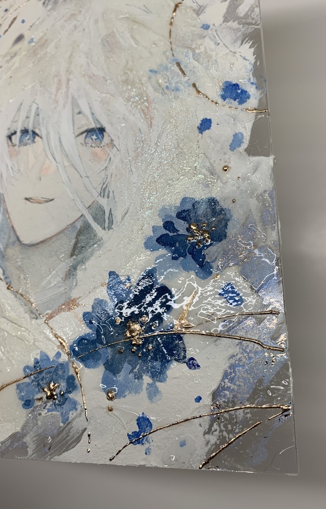 オリジナル 手描きイラスト 女の子 「光に満ちて」 アクリル板 A5サイズ 透明水彩