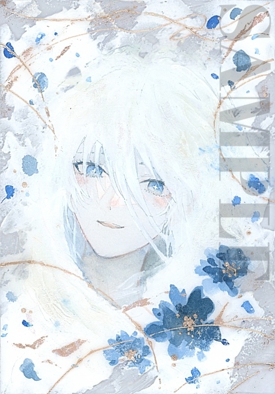 オリジナル 手描きイラスト 女の子 「光に満ちて」 アクリル板 A5サイズ 透明水彩