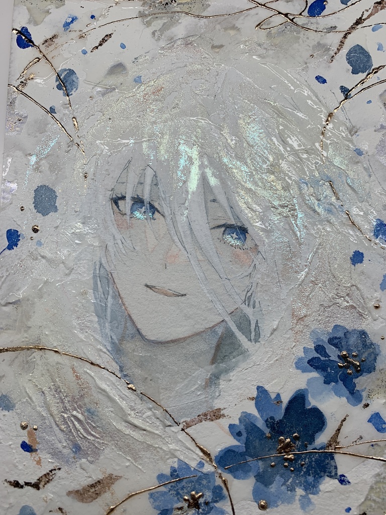 オリジナル 手描きイラスト 女の子 「光に満ちて」 アクリル板 A5サイズ 透明水彩