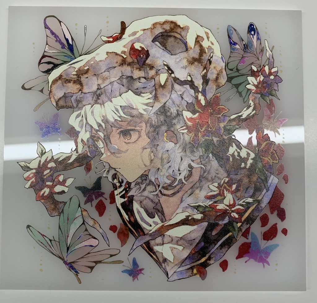 手描きイラスト オリジナル グッズ アクリル色紙 「いい天気の日は」