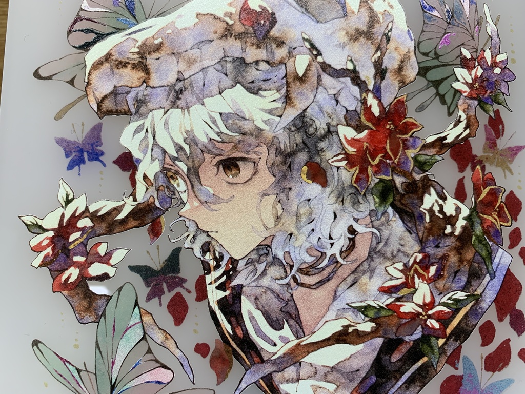 手描きイラスト オリジナル グッズ アクリル色紙 「いい天気の日は」