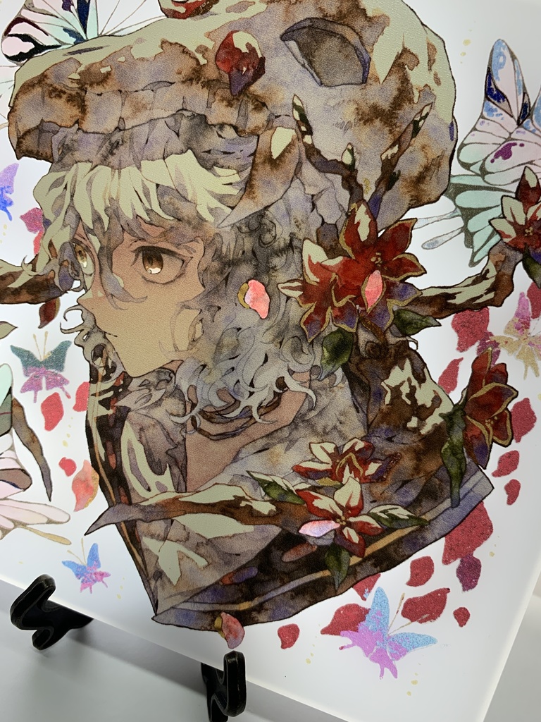 手描きイラスト オリジナル グッズ アクリル色紙 「いい天気の日は」