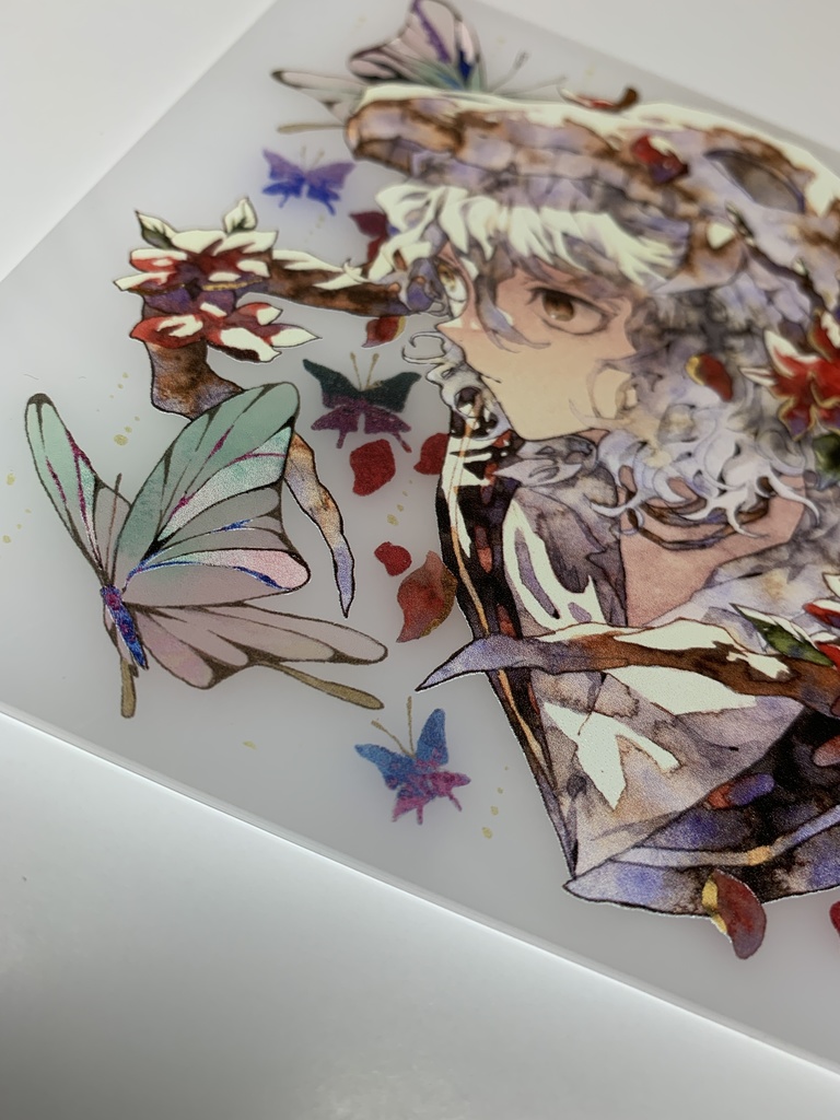 手描きイラスト オリジナル グッズ アクリル色紙 「いい天気の日は」