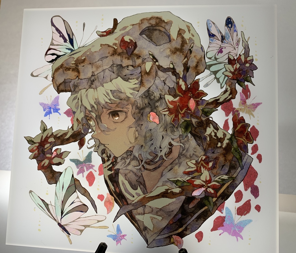 手描きイラスト オリジナル グッズ アクリル色紙 「いい天気の日は」