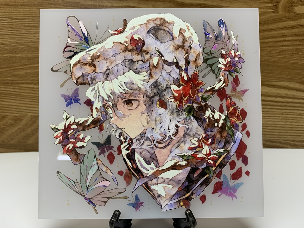 手描きイラスト オリジナル  グッズ　アクリル色紙　「いい天気の日は」