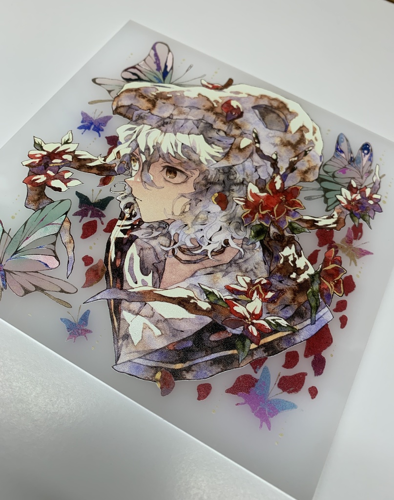 手描きイラスト オリジナル グッズ アクリル色紙 「いい天気の日は」