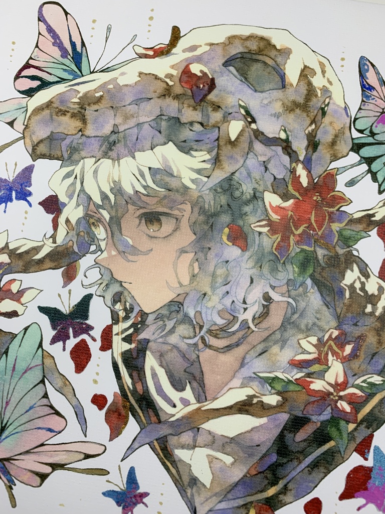手描きイラスト グッズ キャンバスプリント 「いい天気の日は」 男の子