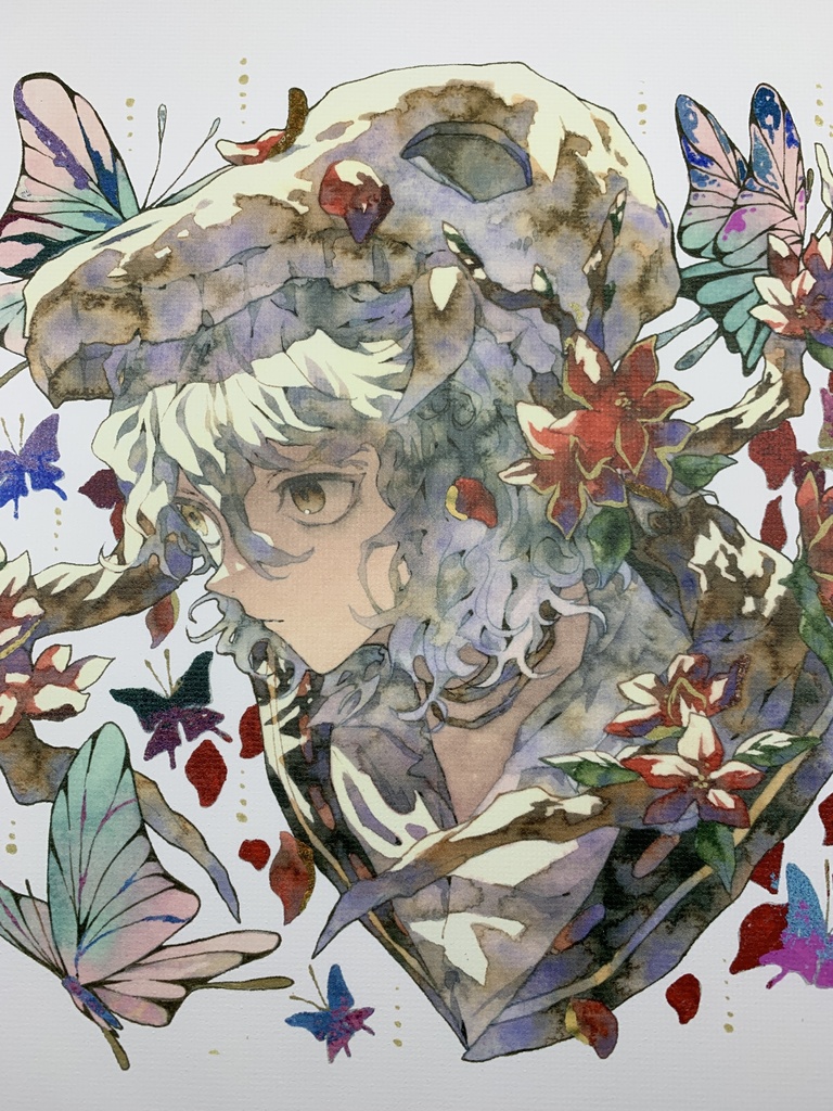手描きイラスト グッズ キャンバスプリント 「いい天気の日は」 男の子