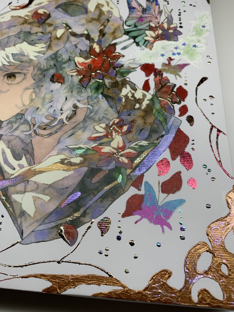 手描きイラスト グッズ キャンバスプリント×デコレーション 「 いい天気の日は」