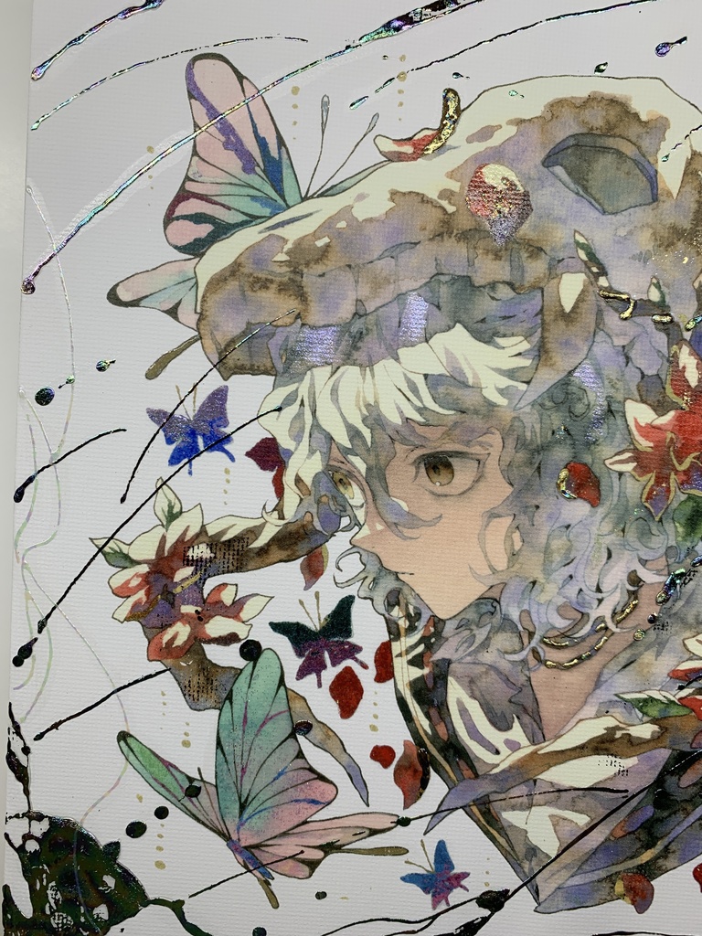 手描きイラスト グッズ キャンバスプリント×デコレーション 「 いい天気の日は」