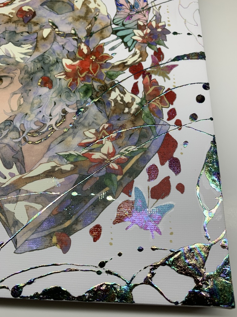 手描きイラスト グッズ キャンバスプリント×デコレーション 「 いい天気の日は」