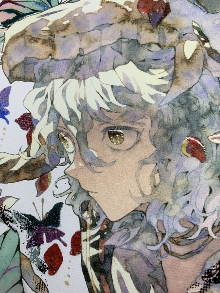 手描きイラスト グッズ キャンバスプリント×デコレーション 「 いい天気の日は」