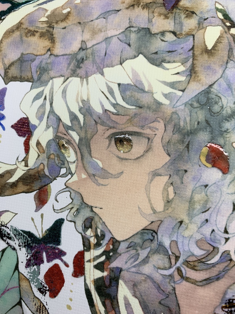 手描きイラスト グッズ キャンバスプリント×デコレーション 「 いい天気の日は」