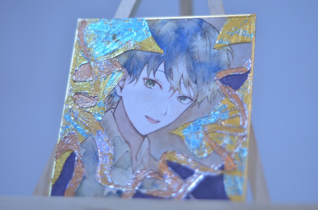 オリジナル 手描きイラスト 男の子 青年 「秘密の場所」 1/4色紙サイズ 透明水彩