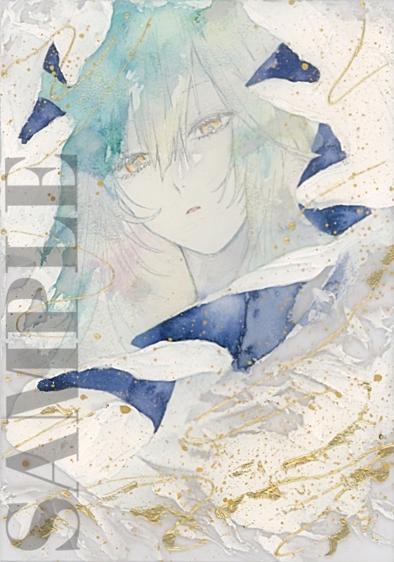 オリジナル 手描きイラスト 女の子 「静寂の森の魔女」 アクリル板 A5サイズ 透明水彩 原画