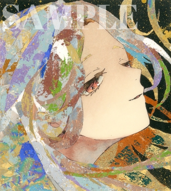 オリジナル　手描きイラスト　女の子 　「白薔薇の箱入り娘」 1/4色紙サイズ　透明水彩