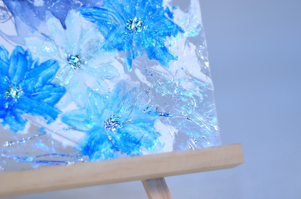 オリジナル 手描きイラスト 男の子 青年 「花に埋もれて」 アクリル板 A5サイズ 透明水彩 原画